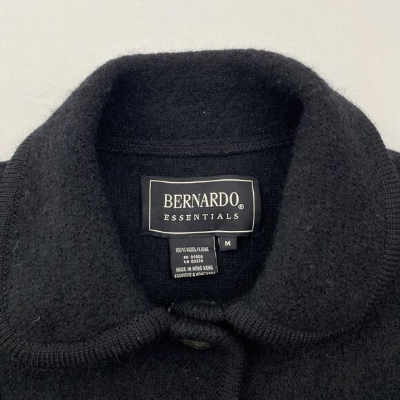 Bernardo Essentials Jacket Womens Medium Boiled Wool Button Front Pockets - Picture 5 of 11